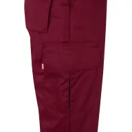   Pantaloni din twill bicolor cu buzunare multiple, Unisex, 2502E13146, Velilla, Poliester, Bumbac, Burgundy, M