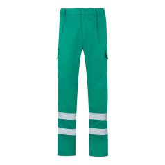   Pantaloni din twill cu buzunare multiple, Unisex, 2502E11031, Velilla, Poliester, Bumbac, Verde, M