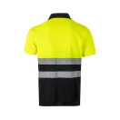 Tricou polo bicolor cu maneci scurte, Unisex, 2502E11276, Velilla, Poliester, Negru, 2XL