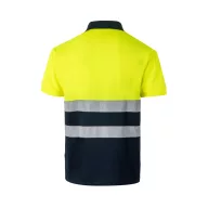   Tricou polo bicolor cu maneci scurte, Unisex, 2502E11248, Velilla, Poliester, Albastru, 3XL