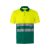 Tricou polo bicolor cu maneci scurte, Unisex, 2502E11298, Velilla, Poliester, Verde, S