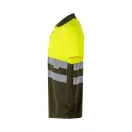 Tricou polo bicolor cu maneci scurte, Unisex, 2502E11288, Velilla, Poliester, Verde armata, 2XL