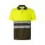 Tricou polo bicolor cu maneci scurte, Unisex, 2502E11290, Velilla, Poliester, Verde armata, L