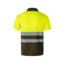 Tricou polo bicolor cu maneci scurte, Unisex, 2502E11290, Velilla, Poliester, Verde armata, L
