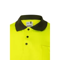   Tricou polo bicolor cu maneci scurte, Unisex, 2502E11290, Velilla, Poliester, Verde armata, L