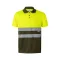 Tricou polo bicolor cu maneci scurte, Unisex, 2502E11293, Velilla, Poliester, Verde armata, XL