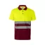 Tricou polo bicolor cu maneci scurte, Unisex, 2502E11261, Velilla, Poliester, Burgundy, M