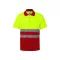 Tricou polo bicolor cu maneci scurte, Unisex, 2502E11240, Velilla, Bumbac, Poliester, Rosu, 4XL