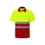 Tricou polo bicolor cu maneci scurte, Unisex, 2502E11240, Velilla, Bumbac, Poliester, Rosu, 4XL