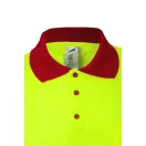Tricou polo bicolor cu maneci scurte, Unisex, 2502E11240, Velilla, Bumbac, Poliester, Rosu, 4XL