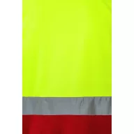   Tricou polo bicolor cu maneci scurte, Unisex, 2502E11240, Velilla, Bumbac, Poliester, Rosu, 4XL