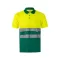 Tricou polo bicolor cu maneci scurte, Unisex, 2502E11244, Velilla, Bumbac, Poliester, Verde, 4XL