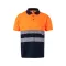 Tricou polo bicolor cu maneci scurte, Unisex, 2502E11231, Velilla, Bumbac, Poliester, Albastru, 5XL