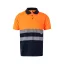 Tricou polo bicolor cu maneci scurte, Unisex, 2502E11231, Velilla, Bumbac, Poliester, Albastru, 5XL