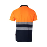   Tricou polo bicolor cu maneci scurte, Unisex, 2502E11231, Velilla, Bumbac, Poliester, Albastru, 5XL