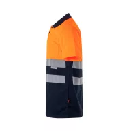   Tricou polo bicolor cu maneci scurte, Unisex, 2502E11231, Velilla, Bumbac, Poliester, Albastru, 5XL