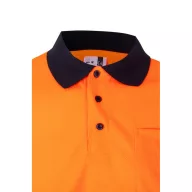   Tricou polo bicolor cu maneci scurte, Unisex, 2502E11231, Velilla, Bumbac, Poliester, Albastru, 5XL