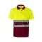 Tricou polo bicolor cu maneci scurte, Unisex, 2502E11232, Velilla, Bumbac, Poliester, Burgundy, 4XL