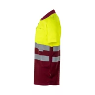   Tricou polo bicolor cu maneci scurte, Unisex, 2502E11233, Velilla, Bumbac, Poliester, Burgundy, 5XL