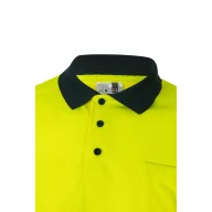   Bluza polo bicolora cu maneci lungi, Unisex, 2502E13790, Velilla, Poliester, Albastru, S