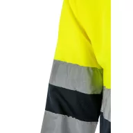   Bluza polo bicolora cu maneci lungi, Unisex, 2502E13790, Velilla, Poliester, Albastru, S