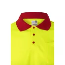 Bluza polo bicolora cu maneci lungi, Unisex, 2502E13830, Velilla, Poliester, Rosu, XS