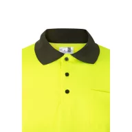  Bluza polo bicolora cu maneci lungi, Unisex, 2502E13836, Velilla, Poliester, Verde armata, XL