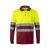 Bluza polo bicolora cu maneci lungi, Unisex, 2502E13801, Velilla, Poliester, Burgundy, XL