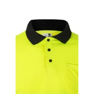   Bluza polo bicolora cu maneci lungi, Unisex, 2502E13774, Velilla, Poliester, Negru, 4XL
