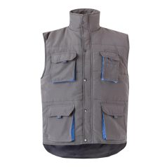   Vesta captusita, bicolora, cu mai multe buzunare, Unisex, 2502E12896, Velilla, Poliester, Gri, XL