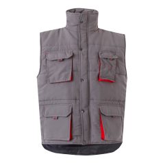   Vesta captusita, bicolora, cu mai multe buzunare, Unisex, 2502E12877, Velilla, Poliester, Gri, 3XL