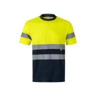   Tricou tehnic bicolor, Unisex, 2502E11128, Velilla, Poliester, Albastru, S