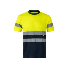   Tricou tehnic bicolor, Unisex, 2502E11128, Velilla, Poliester, Albastru, S