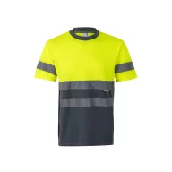   Tricou tehnic bicolor, Unisex, 2502E11136, Velilla, Poliester, Gri, S