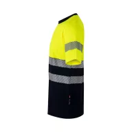   Tricou pique bicolor, Unisex, 2502E11088, Velilla, Bumbac, Poliester, Albastru, 2XL
