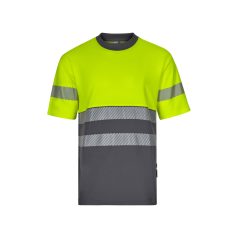   Tricou pique bicolor, Unisex, 2502E11105, Velilla, Bumbac, Poliester, Gri, XL