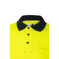  Tricou polo bicolor cu maneci scurte, Unisex, 2502E10744, Velilla, Bumbac, Poliester, Albastru, L