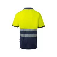   Tricou polo bicolor cu maneci scurte, Unisex, 2502E10748, Velilla, Bumbac, Poliester, Albastru, S