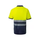 Tricou polo bicolor cu maneci scurte, Unisex, 2502E10750, Velilla, Bumbac, Poliester, Albastru, XL