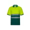 Tricou polo bicolor cu maneci scurte, Unisex, 2502E10760, Velilla, Bumbac, Poliester, Verde, L