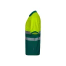 Tricou polo bicolor cu maneci scurte, Unisex, 2502E10760, Velilla, Bumbac, Poliester, Verde, L