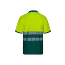 Tricou polo bicolor cu maneci scurte, Unisex, 2502E10761, Velilla, Bumbac, Poliester, Verde, M
