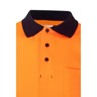   Tricou polo bicolor cu maneci scurte, Unisex, 2502E10741, Velilla, Bumbac, Poliester, Albastru, 2XL