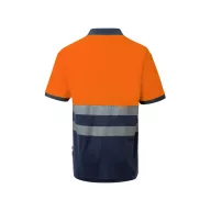   Tricou polo bicolor cu maneci scurte, Unisex, 2502E10745, Velilla, Bumbac, Poliester, Albastru, L