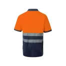 Tricou polo bicolor cu maneci scurte, Unisex, 2502E10749, Velilla, Bumbac, Poliester, Albastru, S