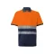 Tricou polo bicolor cu maneci scurte, Unisex, 2502E10751, Velilla, Bumbac, Poliester, Albastru, XL