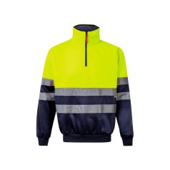   Bluza bicolora, Unisex, 2502E13624, Velilla, Poliester, Albastru, S