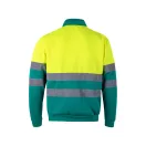 Bluza bicolora, Unisex, 2502E13634, Velilla, Poliester, Verde, 2XL