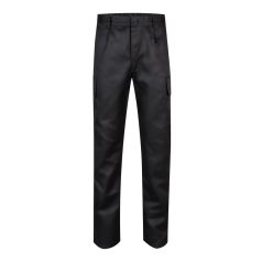   Pantaloni din twill cu buzunare multiple, Unisex, 2502E10833, Velilla, Poliester, Bumbac, Negru, 56