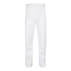   Pantaloni din twill cu buzunare multiple, Unisex, 2502E10764, Velilla, Poliester, Bumbac, Alb, 36